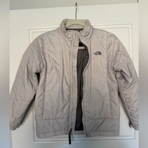 The North Face Light Grayish White Insulated Jacket
